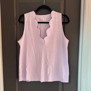 LAKE Light Purple Scalloped Tank‎ Top Size L